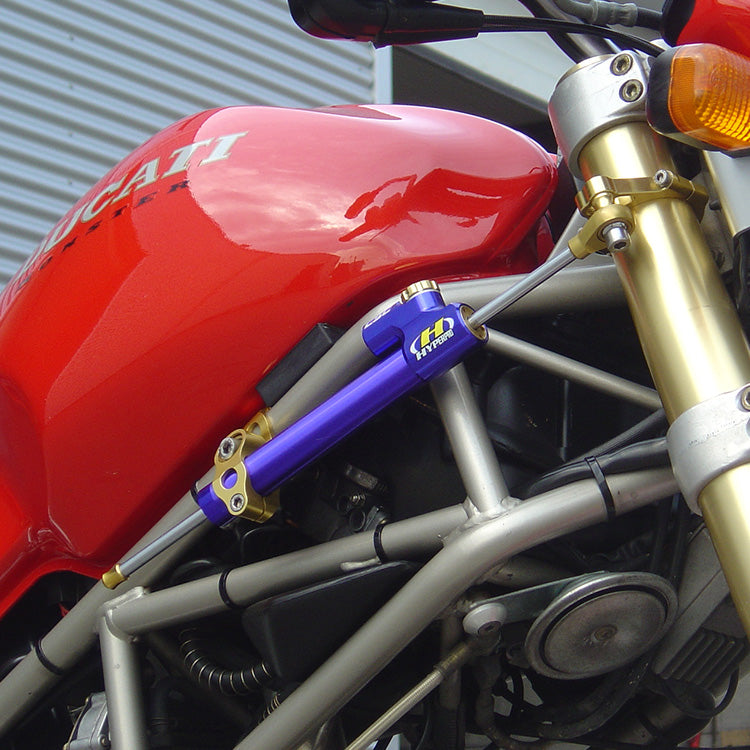 Kit fixation pour amortisseur de direction anodisé NOIR HYPERPRO ducati MONSTER 900 1996-1997